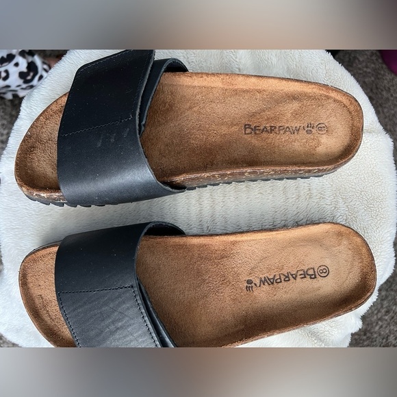 Black Bearpaw slides sandals‎ shoes women’s 8 - Picture 2 of 3